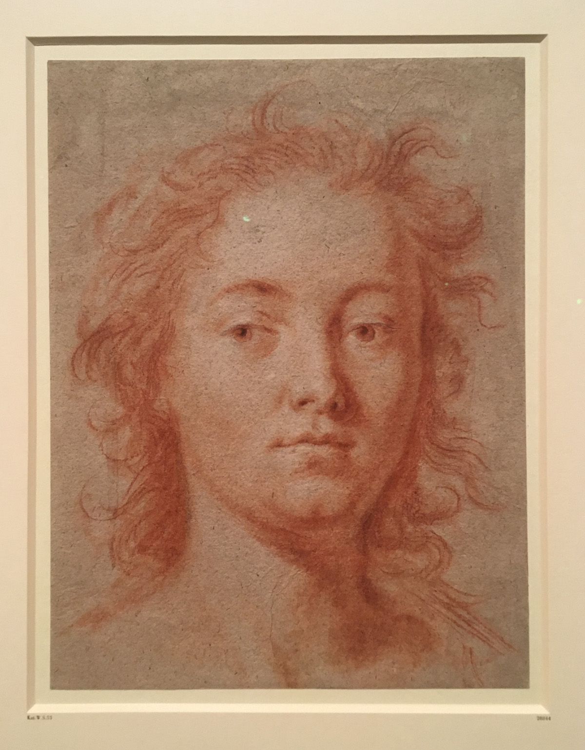 Titelmotiv der Ausstellung: das Selbstbildnis von Rosalba Carriera , Foto: Y.Deseyve